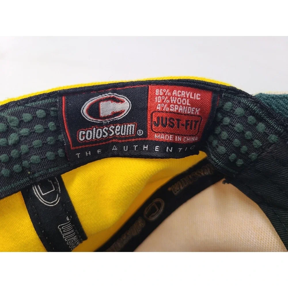 Vintage Oregon Ducks Hat Cap Flex‎ Fitted OSFM NCAA Green Yellow University of